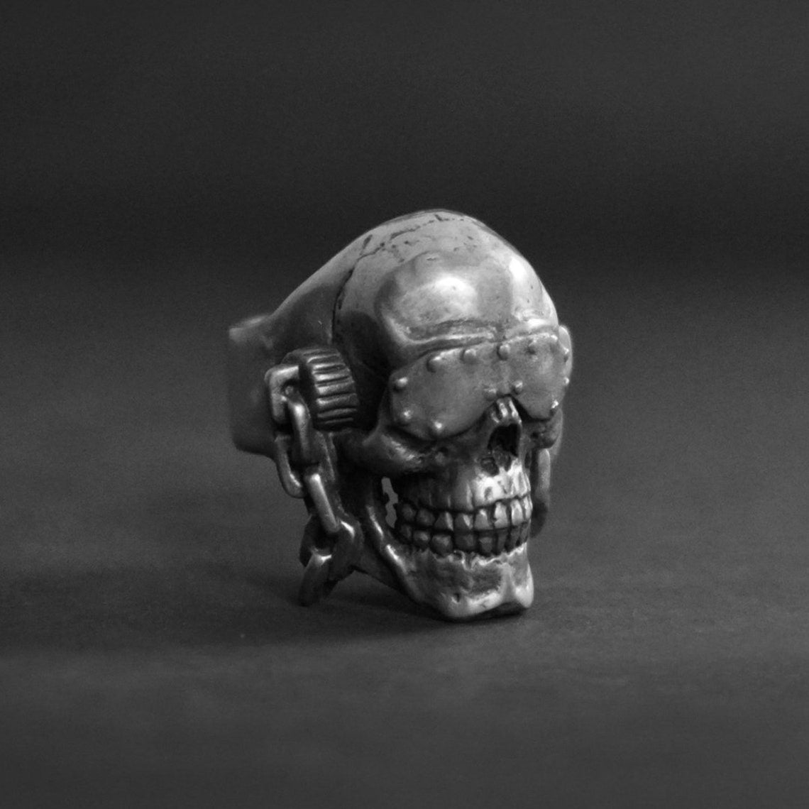 Megadeth Ring Mens Vic Rattlehead Ring Metal Music - Stainless Steel Silver - Unisex - That Rock Aesthetic