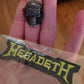 Megadeth Ring Mens Vic Rattlehead Ring Metal Music - Stainless Steel Silver - Unisex - That Rock Aesthetic