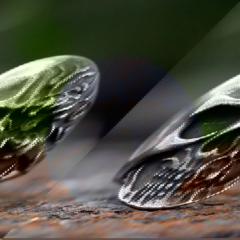 Melting Skull Cyborg Terminator Ring Mens - Stainless Steel Silver - Unisex - That Rock Aesthetic