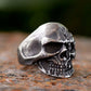 Melting Skull Cyborg Terminator Ring Mens - Stainless Steel Silver - Unisex - That Rock Aesthetic
