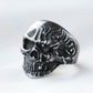 Melting Skull Cyborg Terminator Ring Mens - Stainless Steel Silver - Unisex - That Rock Aesthetic