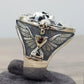 Memento Mori Skull Gothic Biker Mens Signet Ring - Stainless Steel Silver - Unisex - That Rock Aesthetic