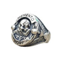 Memento Mori Skull Gothic Biker Mens Signet Ring - Stainless Steel Silver - Unisex - That Rock Aesthetic