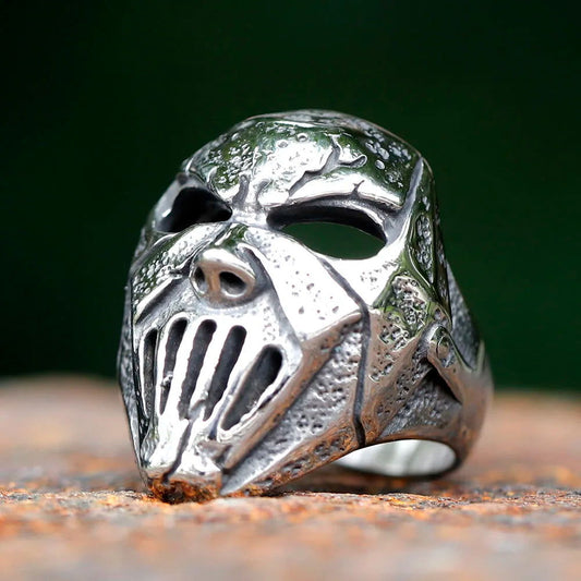 Mick Thomson Mask Slipknot Ring - Stainless Steel Silver - Unisex - That Rock Aesthetic