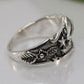 Boho Hippie Silver Mushroom Ring with Stars - Unisex - That Rock Aesthetic