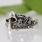 Boho Hippie Silver Mushroom Ring with Stars - Unisex - That Rock Aesthetic