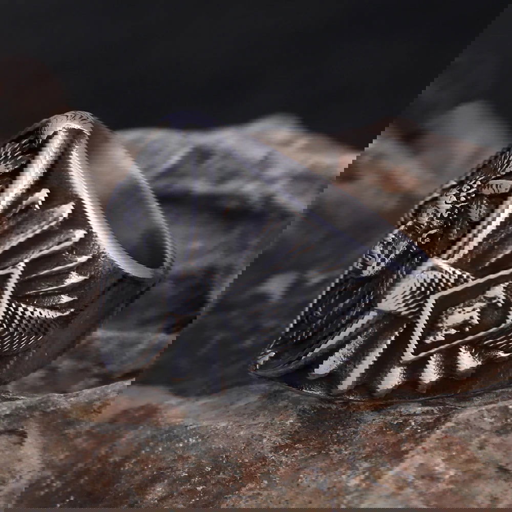 Native American Indian Chief Mens Signet Ring - Stainless Steel Silver - Unisex - That Rock Aesthetic