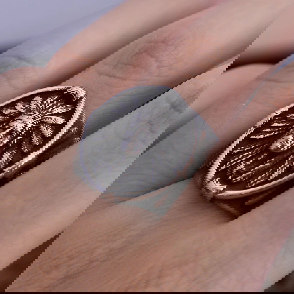 Native American Indian Chief Mens Signet Ring - Stainless Steel Silver - Unisex - That Rock Aesthetic