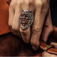 Turquoise Bear Native American Indian Chief Ring Mens - Silver, Gold, Bronze & Turquoise - Unisex - That Rock Aesthetic