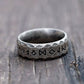 Nordic Norse Rune Viking Ring Mens - Stainless Steel Silver - Unisex - That Rock Aesthetic