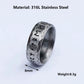 Nordic Norse Rune Viking Ring Mens - Stainless Steel Silver - Unisex - That Rock Aesthetic