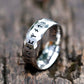 Nordic Norse Rune Viking Ring Mens - Stainless Steel Silver - Unisex - That Rock Aesthetic