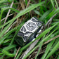Nordic Norse Runes Viking Ring Mens - Stainless Steel Silver - Unisex - That Rock Aesthetic