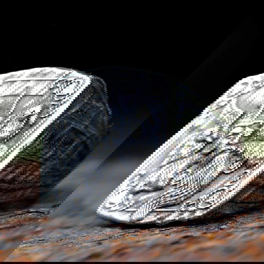 Norse Viking Warrior Odin Ring Mens - Stainless Steel Silver - Unisex - That Rock Aesthetic