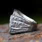 Norse Viking Warrior Odin Ring Mens - Stainless Steel Silver - Unisex - That Rock Aesthetic