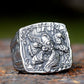 Norse Viking Warrior Odin Ring Mens - Stainless Steel Silver - Unisex - That Rock Aesthetic