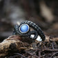 Octopus Tentacle Mens Turquoise Ring - Stainless Steel Silver - Unisex - That Rock Aesthetic