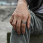 Open All-Seeing Eye of Providence Gold Ring Mens - Illuminati / Eye of God - Triangle Pyramid - Silver & Gold - Unisex - Adjustable - That Rock Aesthetic