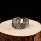 Open All-Seeing Eye of Providence Gold Ring Mens - Illuminati / Eye of God - Triangle Pyramid - Silver & Gold - Unisex - Adjustable - That Rock Aesthetic