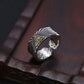 Open All-Seeing Eye of Providence Gold Ring Mens - Illuminati / Eye of God - Triangle Pyramid - Silver & Gold - Unisex - Adjustable - That Rock Aesthetic