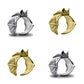 Open Bat Ring Mens - Silver, Gold & Black - Unisex - Adjustable - That Rock Aesthetic