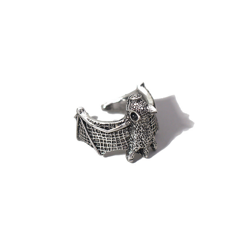Open Bat Ring Mens - Silver, Gold & Black - Unisex - Adjustable - That Rock Aesthetic