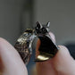 Open Bat Ring Mens - Silver, Gold & Black - Unisex - Adjustable - That Rock Aesthetic