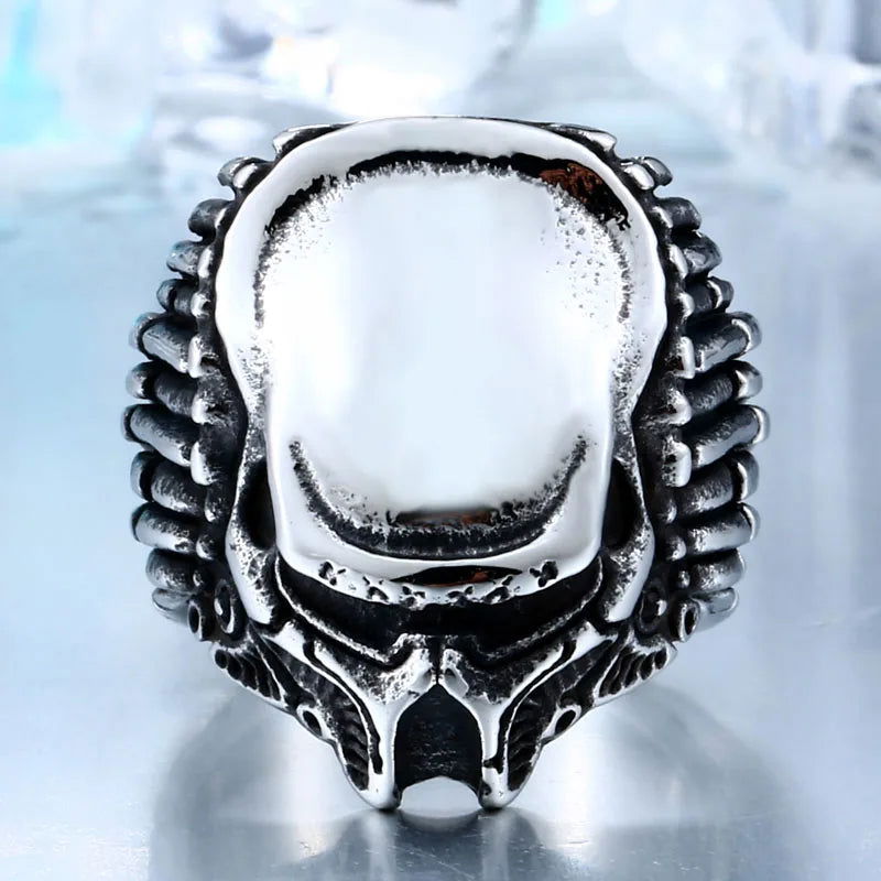 Predator Movie Ring #2 Mens - Titanium Steel Silver - Unisex - That Rock Aesthetic