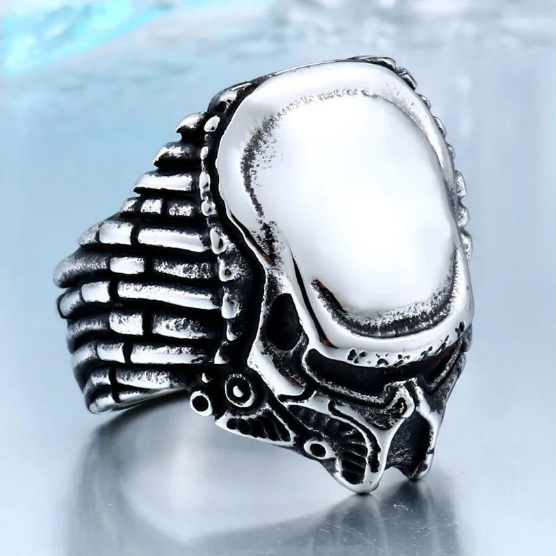 Predator Movie Ring #2 Mens - Titanium Steel Silver - Unisex - That Rock Aesthetic