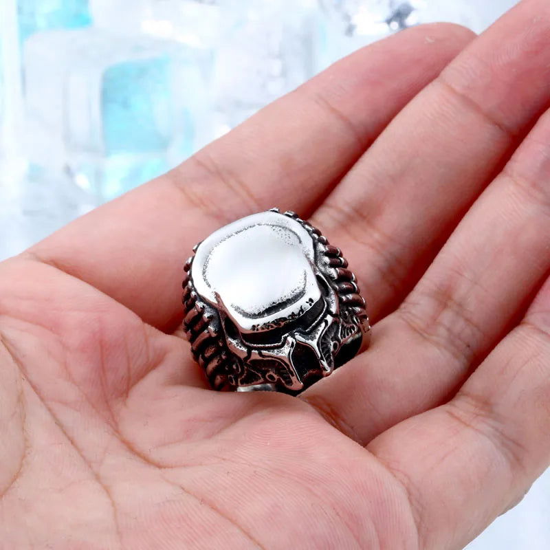 Predator Movie Ring #2 Mens - Titanium Steel Silver - Unisex - That Rock Aesthetic