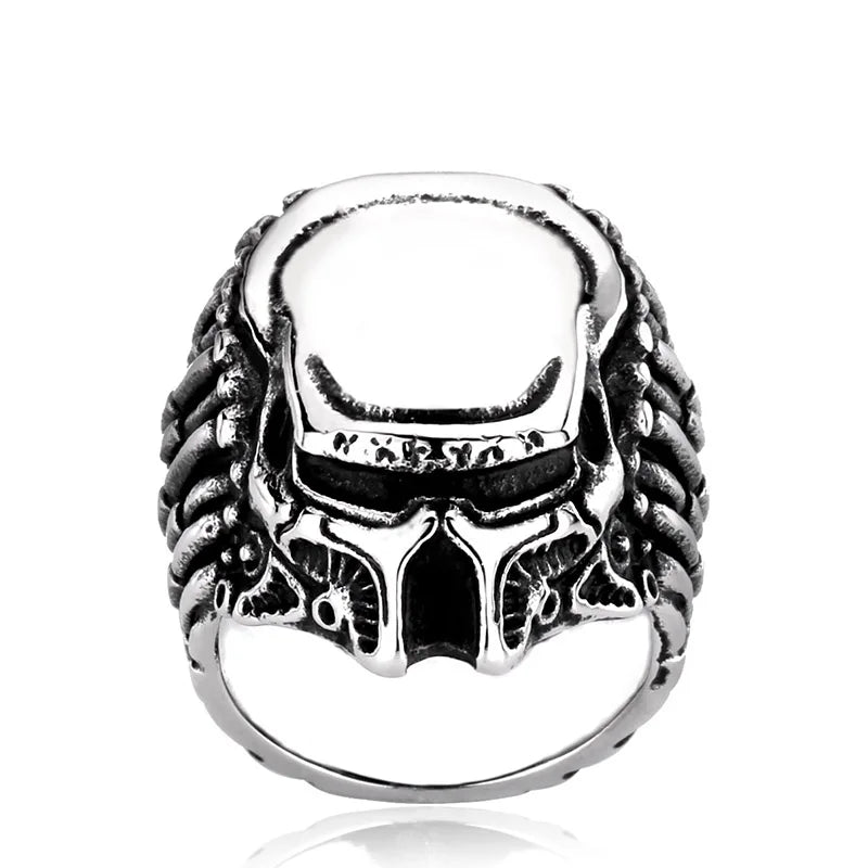 Predator Movie Ring #2 Mens - Titanium Steel Silver - Unisex - That Rock Aesthetic