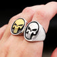 Punisher Skull Signet Superhero Mens Marvel Ring - Stainless Steel Silver & Gold - Unisex - That Rock Aesthetic