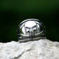 Punisher Skull Superhero Mens Marvel Ring Round - Stainless Steel Silver - Unisex - That Rock Aesthetic