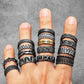 Punk Razor Blade Ring Mens - Stainless Steel Silver - Unisex - That Rock Aesthetic