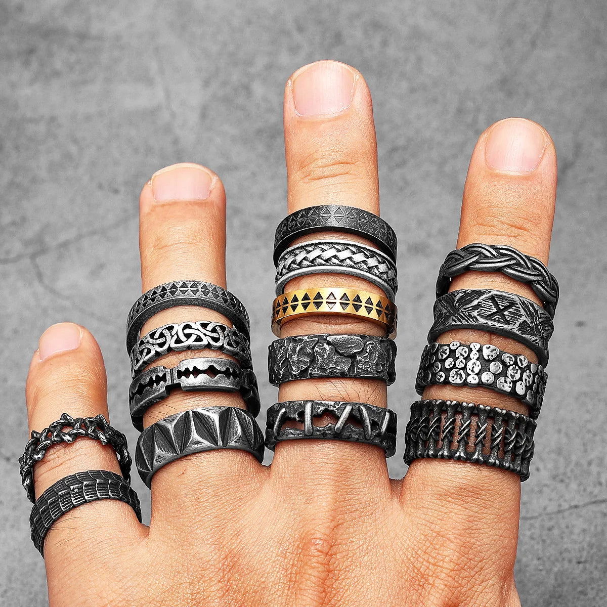 Punk Razor Blade Ring Mens - Stainless Steel Silver - Unisex - That Rock Aesthetic