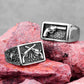 Revolver Gun Cowboy Ring Mens - Stainless Steel Silver - Unisex - That Rock Aesthetic