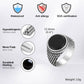 Round Mens Black Onyx Ring - Stainless Steel Silver - Unisex - That Rock Aesthetic