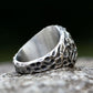 Rugged Norse Viking Compass Ring Mens Vegvisir - Stainless Steel Silver - Unisex - That Rock Aesthetic