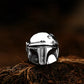 Star Wars Mandalorian Ring Mens Movie - Stainless Steel Silver - Unisex