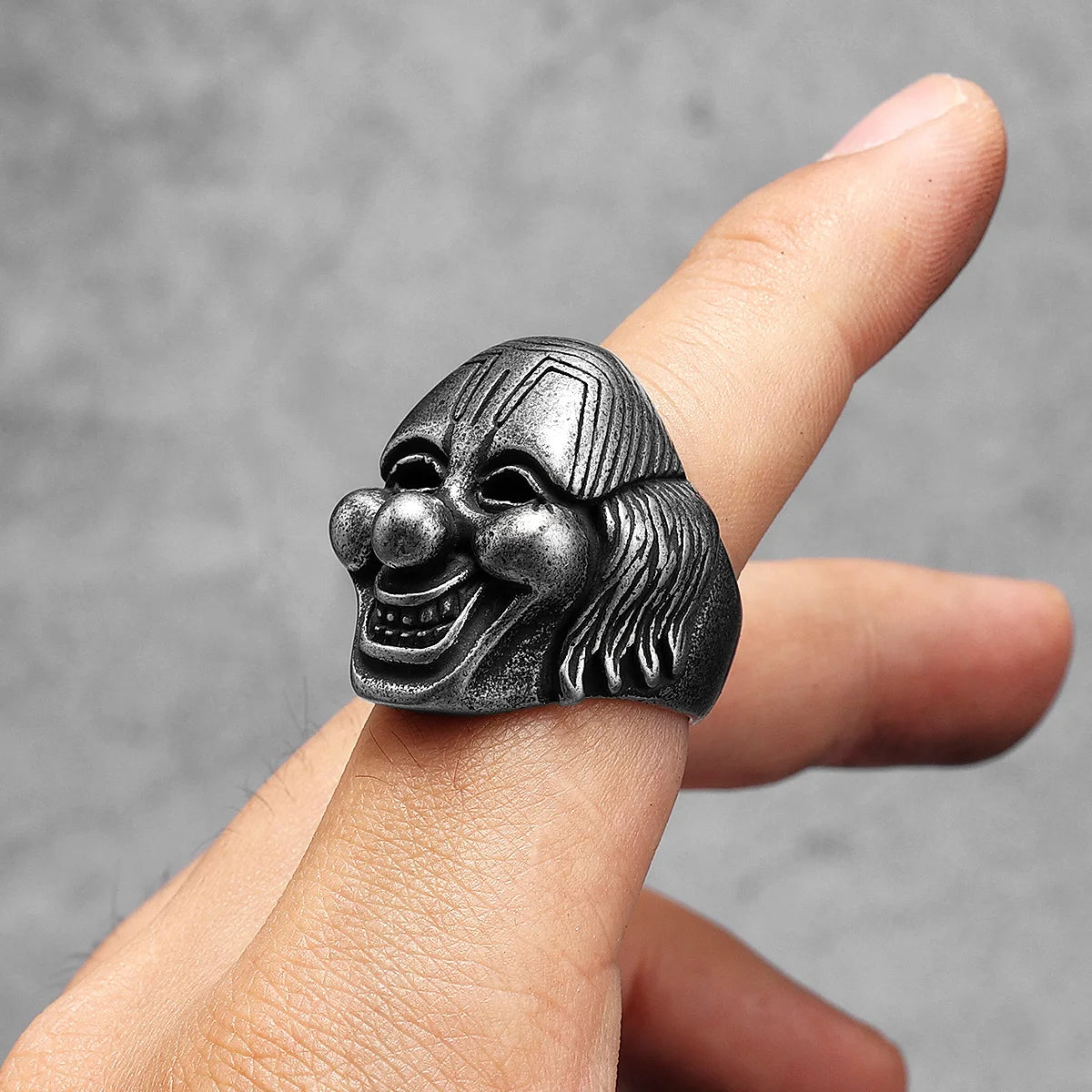 Shawn Crahan Mask #2 Slipknot Ring - Stainless Steel Silver - Unisex