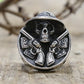 Skull Gun Cowboy Ring Mens - Stainless Steel Silver - Unisex