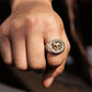 Gold Skull Mens Signet Ring - Stainless Steel Silver & Gold - Unisex