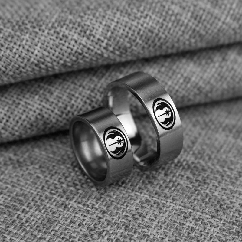 Star Wars Jedi Ring Mens Movie - Stainless Steel Silver - Unisex