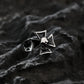 Skull Iron Cross Biker Ring Mens - Stainless Steel Silver - Unisex