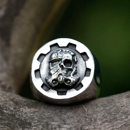 Skull Stormtrooper Star Wars Mens Ring Movie - Stainless Steel Silver - Unisex