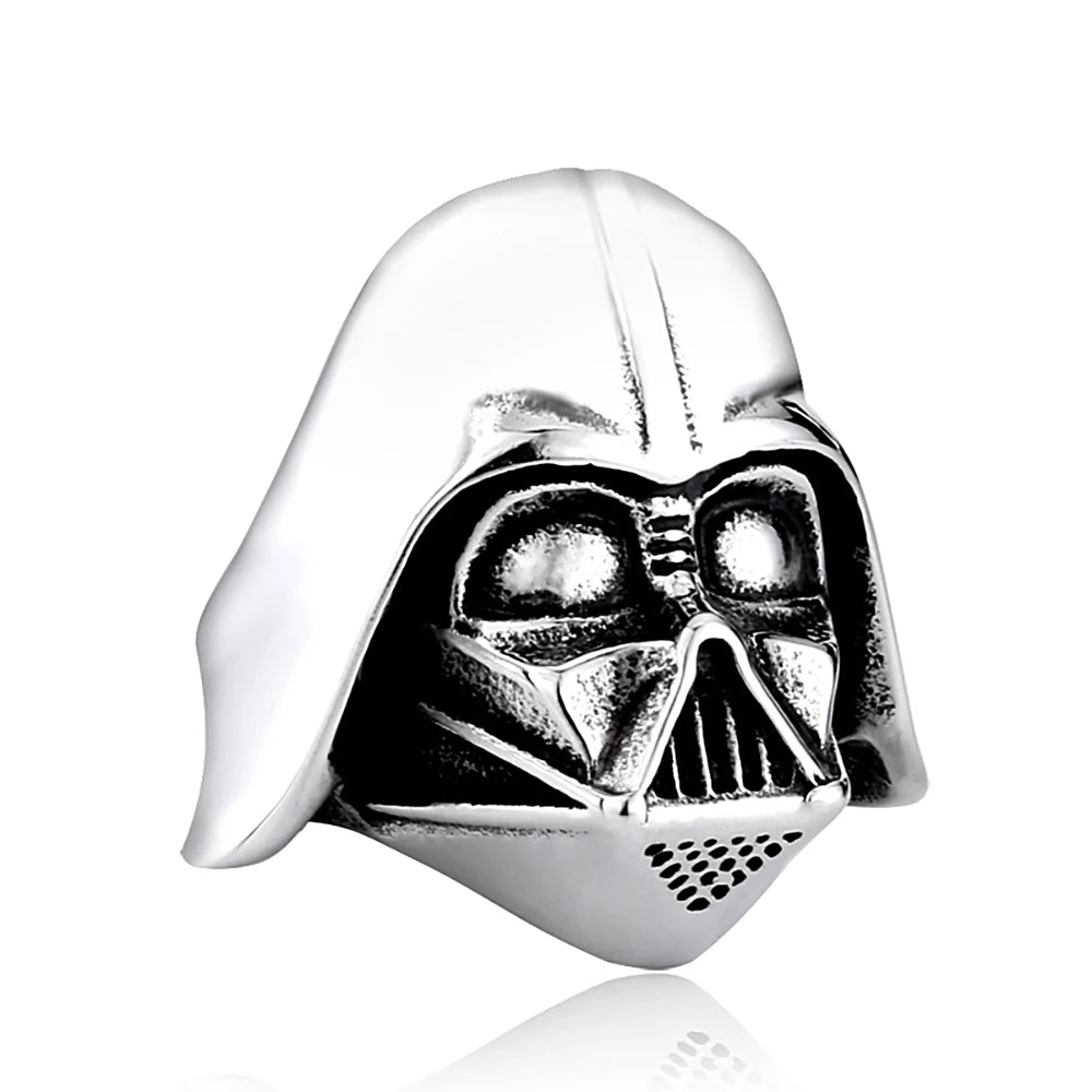 Darth Vader Star Wars Ring Mens Movie - Stainless Steel Silver - Unisex