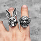 Clown Joker Ring Mens - Stainless Steel Silver & Gold - Unisex
