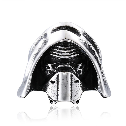 Kylo Ren Star Wars Ring Mens Movie - Stainless Steel Silver - Unisex