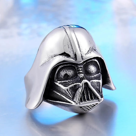 Darth Vader Star Wars Ring Mens Movie - Stainless Steel Silver - Unisex