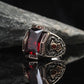 Crystal Gemstone Pirate Ring Collection - Silver - Unisex